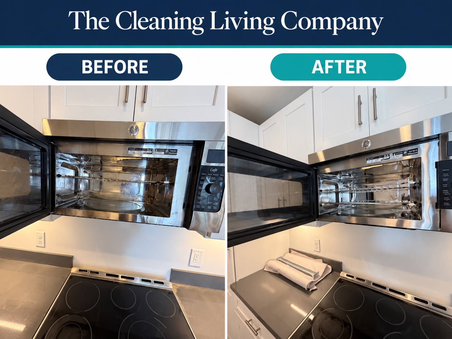 Microwave cleaning before and after